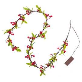 GUIRNALDA ACEBO Y HOJAS 20 MICRO-LED 150 CM