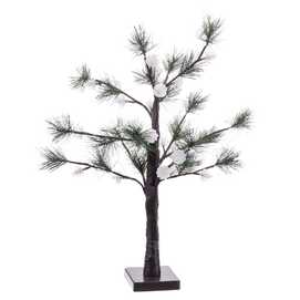ÁRBOL PINO 24 LUCES PIÑAS PLÁSTICO 60 CM
