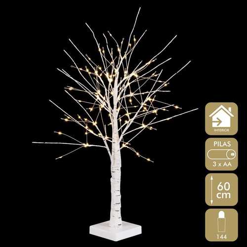 ÁRBOL 144 MICROLED PLÁSTICO CÁLIDO 60 CM
