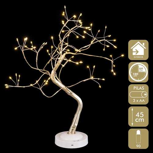 BONSÁI 90 MICROLED PLÁSTICO CÁLIDO 45 CM