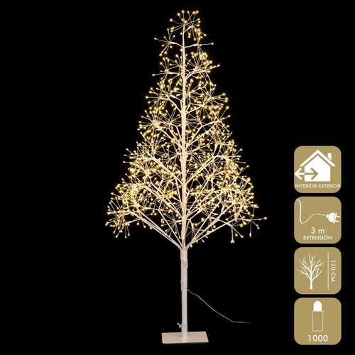 ÁRBOL 1000 MICROLED PLÁSTICO CÁLIDO 120 CM