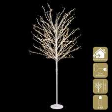 ÁRBOL 640 MICROLED PLÁSTICO CÁLIDO 150 CM
