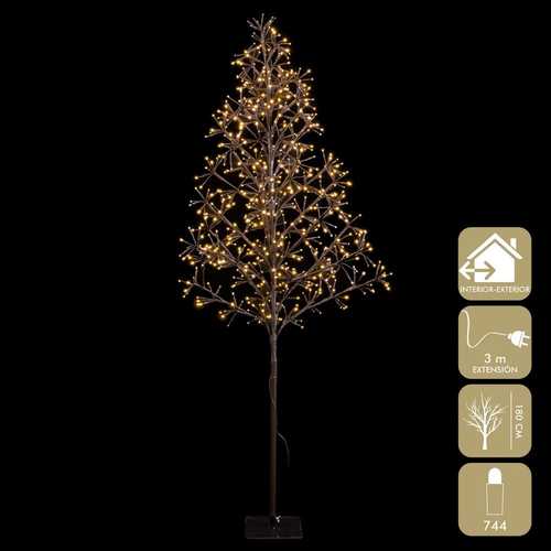 ÁRBOL 744 LUCES CÁLIDO 180 CM