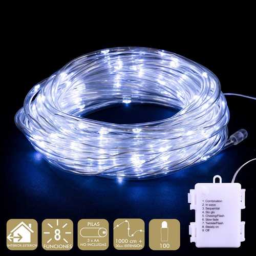 MANGUERA 100 MICROLED PLÁSTICO BLANCO 10 M