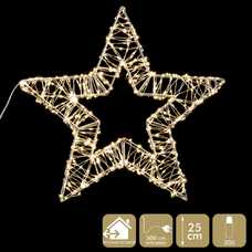 ESTRELLA 300 MICROLEDS CÁLIDO 25 X 4 X 24 CM