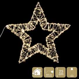 ESTRELLA 300 MICROLEDS CÁLIDO 25 X 4 X 24 CM