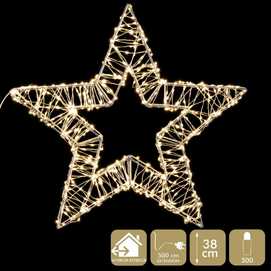 ESTRELLA 600 MICROLEDS CÁLIDO 38 X 5 X 37 CM