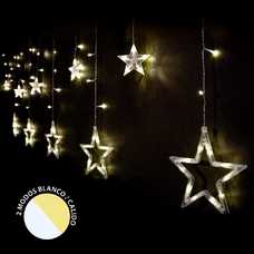 CORTINA ESTRELLAS 138 LEDS BLANCO-CÁLIDO 300 X 100 CM CORTINA ESTRELLAS 138 LEDS BLANCO-CÁLIDO 300 X 100 CM