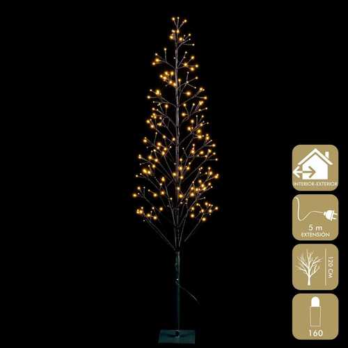 ÁRBOL 160 LEDS CÁLIDO 120 CM