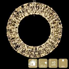 CORONA 800 MICROLEDS CÁLIDO 40 X 4 X 40 CM