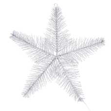 ESTRELLA CON LUZ METAL PLATA 30 X 8 X 30 CM