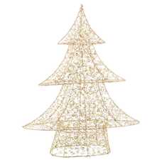 ÁRBOL CON LUZ METAL ORO 40 X 10 X 50 CM