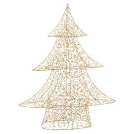 ÁRBOL CON LUZ METAL ORO 40 X 10 X 50 CM