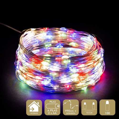 MICRO-LED 100 LUCES METAL MULTICOLOR