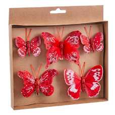 S/5 MARIPOSA CON CLIP 2/C 8 CM