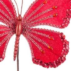 MARIPOSA POLIESTER ROJO 22 X 17 X 15 CM