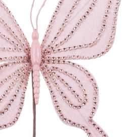 MARIPOSA POLIESTER ROSA 22 X 20 X 15 CM