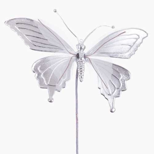 PICK MARIPOSA PLATA 25 X 17 CM