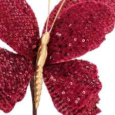 PICK MARIPOSA POLIESTER BORGOÑA 22 X 22 X 20 CM