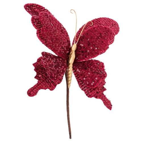 PICK MARIPOSA POLIESTER BORGOÑA 22 X 22 X 20 CM