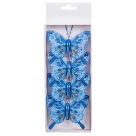 S/4 MARIPOSA PLUMAS 3/M 8 CM