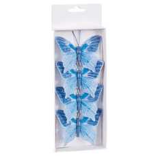 S/4 MARIPOSA PLUMAS 3/M 8 CM