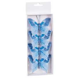 S/4 MARIPOSA PLUMAS 3/M 8 CM