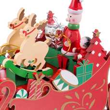 CAJA MÚSICA Y MOVIMIENTO TRINEO MDF 18 X 9,20 X 16 CM