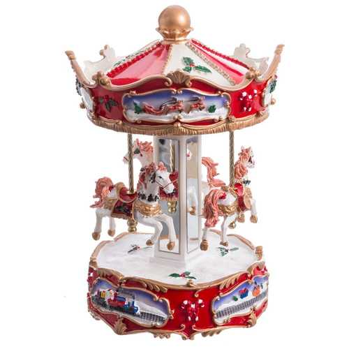 CARRUSEL MÚSICA Y MOVIMIENTO RESINA 13,50 X 13,50 X 25 CM