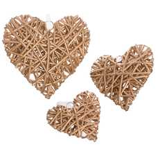 CORAZÓN MIMBRE ORO 20 X 20 CM