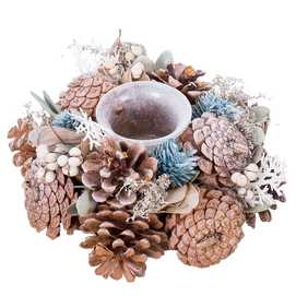 CENTRO 1 PORTAVELAS 18 X 18 X 8,50 CM