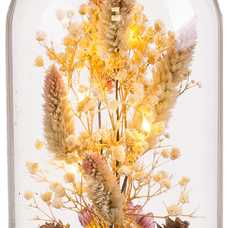 PEANA FLORES SECAS CON LUZ VIDRIO 14 X 12 X 23 CM PEANA FLORES SECAS CON LUZ VIDRIO 14 X 12 X 23 CM