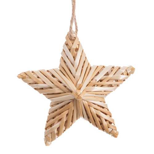 COLGANTE ESTRELLA PAJA 10 X 5 X 10 CM