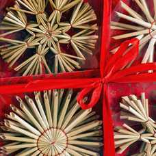 S/12 COLGANTE ESTRELLA PAJA 4/M 11 CM