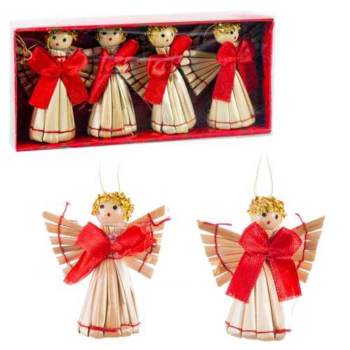 S/4 COLGANTE ÁNGEL PAJA 6 CM