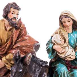 ÉXODO CON BURRO RESINA 11,50 X 7,50 X 14,50 CM