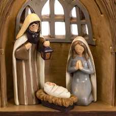 NACIMIENTO CON LUZ RESINA 28,80 X 12,50 X 35,50 CM