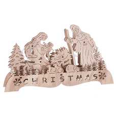 NACIMIENTO CON LUZ MADERA 30 X 4,50 X 16 CM