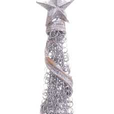 ÁRBOL CÓNICO PLATA 10 X 10 X 50 CM