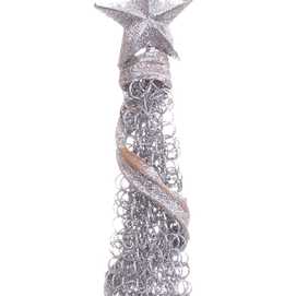 ÁRBOL CÓNICO PLATA 10 X 10 X 50 CM