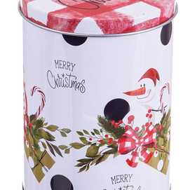 CAJA X'MAS METAL 9 X 9 X 12,80 CM