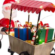 PAPA NOEL REGALOS CON LUZ METAL 24,50 X 8,50 X 20 CM PAPA NOEL REGALOS CON LUZ METAL 24,50 X 8,50 X 20 CM