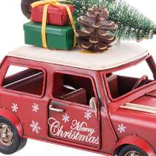 COCHE CON ÁRBOL METAL 20 X 10 X 14 CM