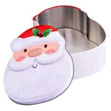 CAJA PAPA NOEL METAL 12 X 14 X 5,50 CM