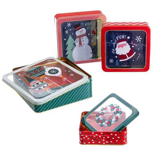 S/4 CAJA METAL 4/M 20,50 X 20,50 X 7,40 CM