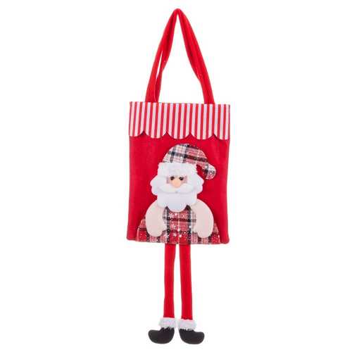 BOLSO PAPA NOEL POLIESTER 20 X 25 CM