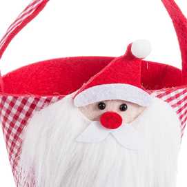 BOLSO PAPA NOEL FIELTRO 14 X 14 X 24 CM
