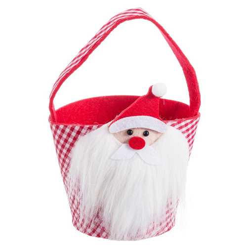 BOLSO PAPA NOEL FIELTRO 14 X 14 X 24 CM