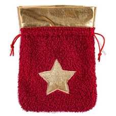 BOLSA ESTRELLA POLIESTER ROJO 15 X 20 CM