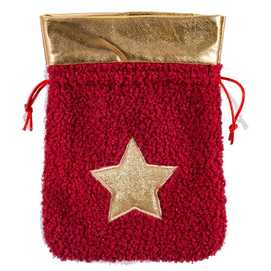 BOLSA ESTRELLA POLIESTER ROJO 15 X 20 CM
